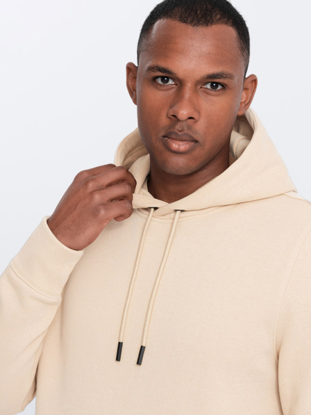 Ombre Clothing Hanorac cu glugă și buzunar din bumbac BASIC pentru bărbați Ombre Clothing