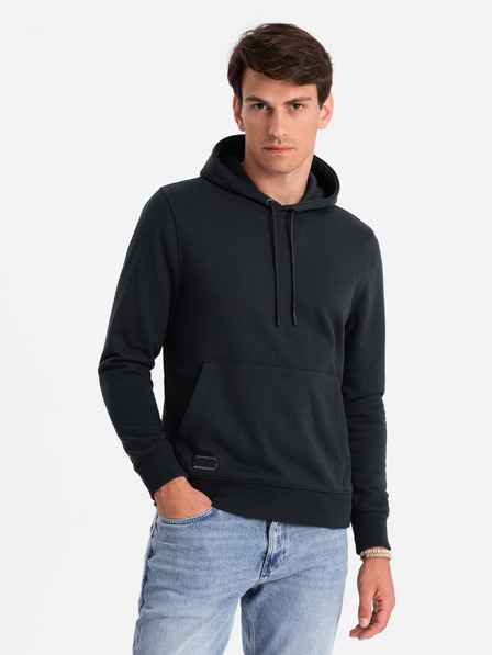 Ombre Clothing Hanorac cu glugă și buzunar din bumbac BASIC pentru bărbați Ombre Clothing