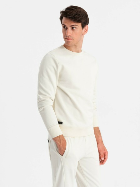 Ombre Clothing Trening bărbătesc din bumbac BASIC crem Îmbrăcăminte Ombre