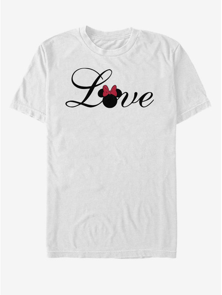 ZOOT.Fan Tricou alb pentru bărbați Disney Classics MINNIE LOVE SCRIPT