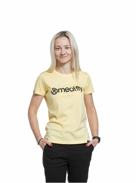 Meatfly Tricou pentru femei Meatfly MF Logo Light Yellow | Galben | Mărimea XS | 100% bumbac