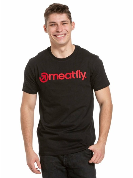 Meatfly Tricou Meatfly pentru bărbați Joe Red/Black | Roșu | Mărime S | 100% bumbac