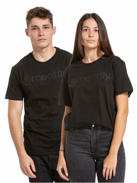 Meatfly Tricou Meatfly pentru bărbați Joe Black/Black | Negru | Mărime S | 100% bumbac