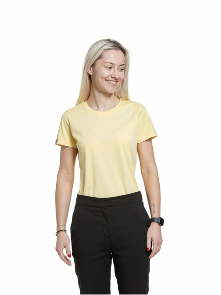 Meatfly Tricou Meatfly pentru femei Lara Light Yellow | Galben | Mărime S | 100% bumbac