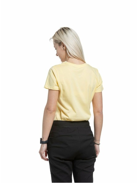 Meatfly Tricou Meatfly pentru femei Lara Light Yellow | Galben | Mărime S | 100% bumbac
