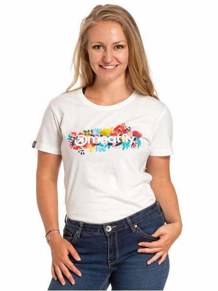 Meatfly Tricou Meatfly pentru femei Blossom White | Alb | Mărime