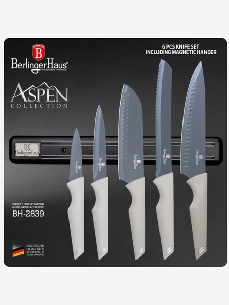 Berlingerhaus Set de 5 cuțite cu suport magnetic BERLINGERHAUS Aspen Collection