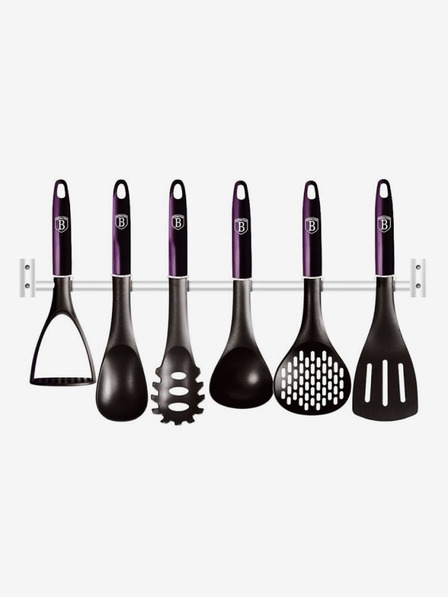 Berlingerhaus Ustensile de bucătărie cu suport de perete 7 buc Purple Eclipse Collection BERLINGERHAUS