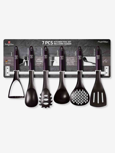 Berlingerhaus Ustensile de bucătărie cu suport de perete 7 buc Purple Eclipse Collection BERLINGERHAUS