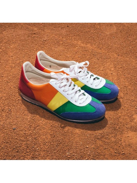 BOTAS *** Adidași din piele pentru bărbați / ghete curcubeu Botas Classic Rainbow