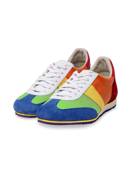 BOTAS *** Adidași din piele pentru bărbați / ghete curcubeu Botas Classic Rainbow
