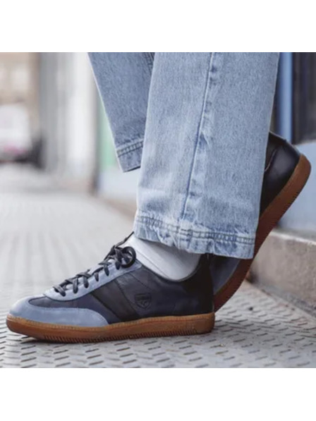 BOTAS *** Adidași din piele pentru bărbați / ghete albastre Botas Iconic