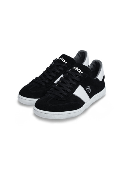 BOTAS *** Adidași din piele pentru bărbați / ghete negru-albi Botas Iconic