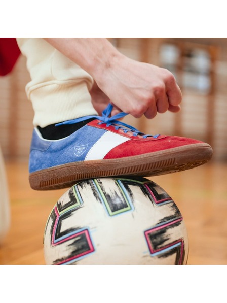 BOTAS *** Adidași din piele pentru bărbați / ghete albastru-alb-roșii Botas Spider Tricolor