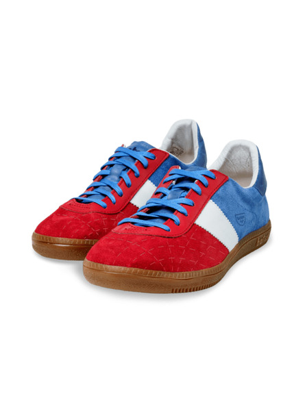 BOTAS *** Adidași din piele pentru bărbați / ghete albastru-alb-roșii Botas Spider Tricolor