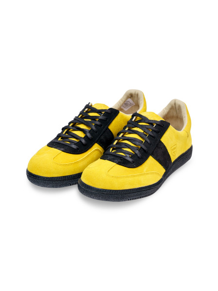 BOTAS *** Adidași din piele pentru bărbați / ghete galben-negre Botas Iconic