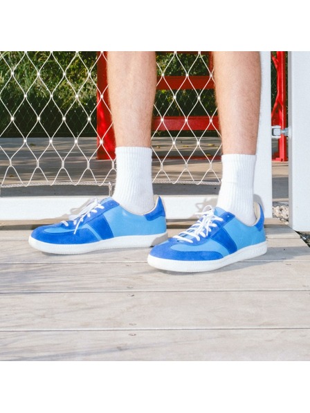 BOTAS *** Adidași din piele pentru bărbați / ghete albastre Botas Iconic La Manche 71