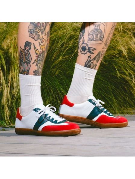 BOTAS *** Adidași din piele pentru bărbați / ghete roșu-verde-albi Botas Iconic Mexiko 68