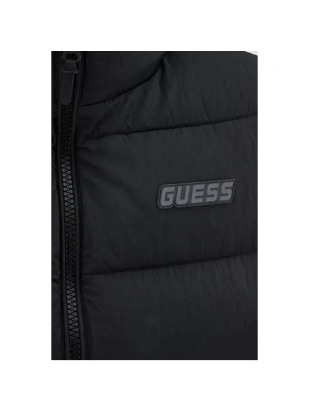 Guess Jeans Vestă neagră matlasată pentru bărbați Rohan Guess jeans