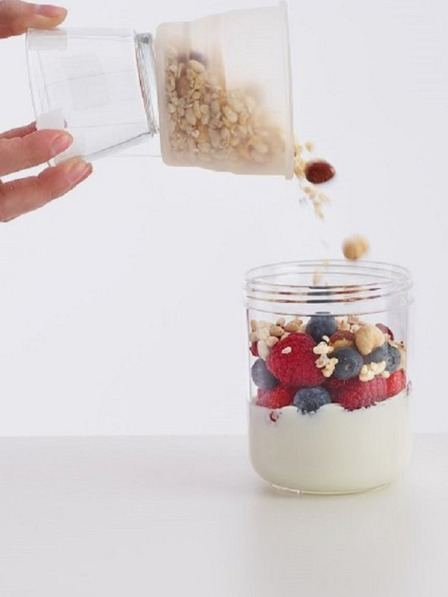 Lékué Cutie de prânz Lékué Jar To Go roz (600 ml)