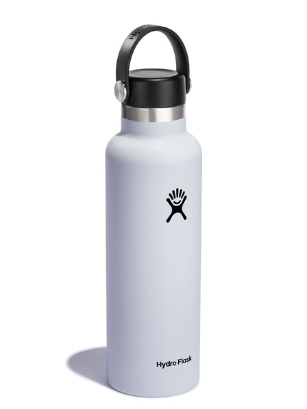 Hydro Flask Hydro Flask Sticlă termică din oțel inoxidabil cu gura standard și capac flexibil 621 ml (21 oz) alb