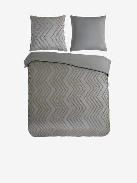 Pure Lenjerie de pat cu model gri Pure 200 x 220 cm