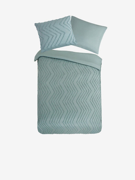 Pure Lenjerie de pat verde cu model Pure 140 x 220 cm