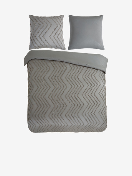Pure Lenjerie de pat cu model gri Pure 240 x 220 cm