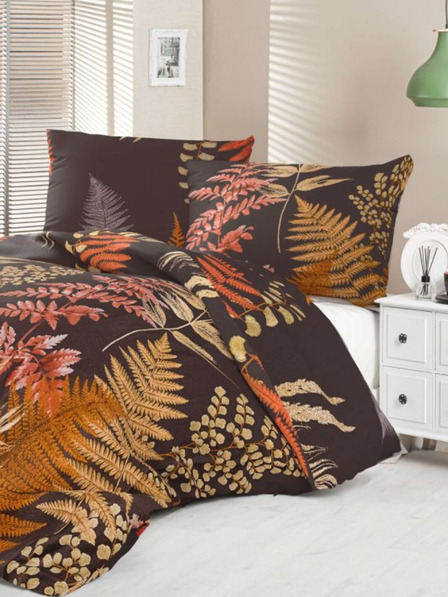 Kvalitex Satin lenjerie de pat Luxury Collection 140x200, 70x90cm Fern brown Kvalitex