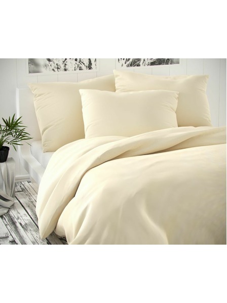 Kvalitex Lenjerie de pat din satin Luxury Collection 140x200, 70x90cm cremă Kvalitex