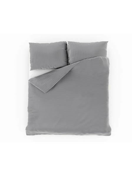 Kvalitex Lenjerie de pat din satin cu dungi 140x200, 70x90cm gri deschis Kvalitex