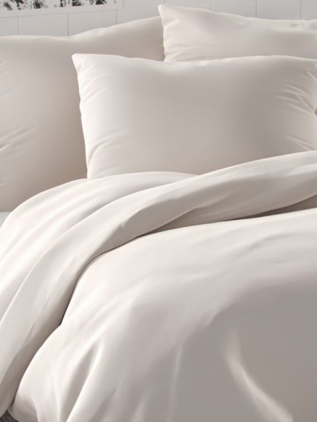 Kvalitex Lenjerie de pat din satin franțuzesc LUXURY COLLECTION 1+2, 240x200, 70x90cm albă