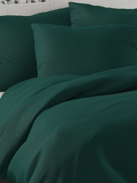 Kvalitex Lenjerie de pat din satin LUXURY COLLECTION 140x200, 70x90cm verde închis