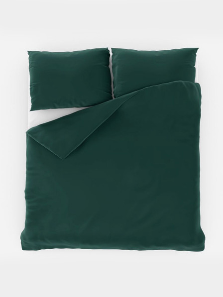 Kvalitex Lenjerie de pat din satin LUXURY COLLECTION 140x200, 70x90cm verde închis