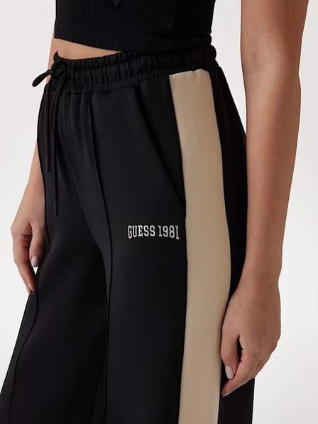 Guess Jeans Pantaloni drepți negri din jeans pentru femei Guess