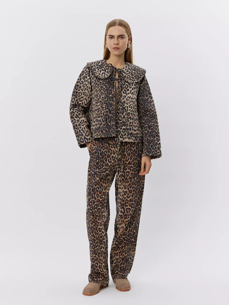 Sofie Schnoor Pantaloni bej-maro pentru femei cu model leopard Sofie Schnoor