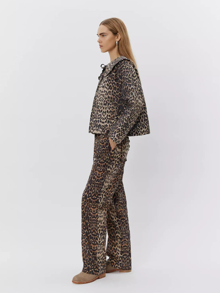 Sofie Schnoor Pantaloni bej-maro pentru femei cu model leopard Sofie Schnoor
