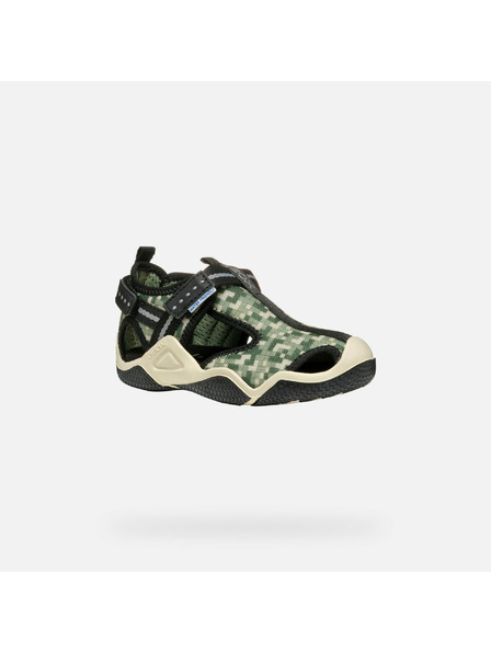 Geox Sandale olive Geox Wader pentru băieți