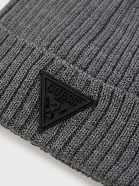 Guess Jeans Șapcă de iarnă gri Guess Triangle Logo