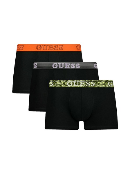 Guess Jeans Set boxeri negri pentru bărbați Guess Jeans Underwear 3-Pack U3GG06 K6YW0 F9SK Black Elastic Mult
