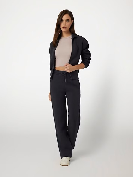 Guess Jeans Pantaloni sport damă albastru închis cu logo lateral Guess jeans