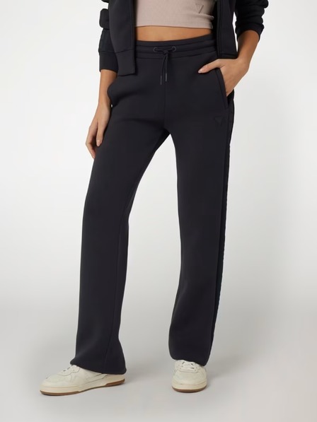 Guess Jeans Pantaloni sport damă albastru închis cu logo lateral Guess jeans
