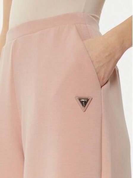 Guess Jeans Pantaloni sport damă roz cu tăietură largă Guess jeans