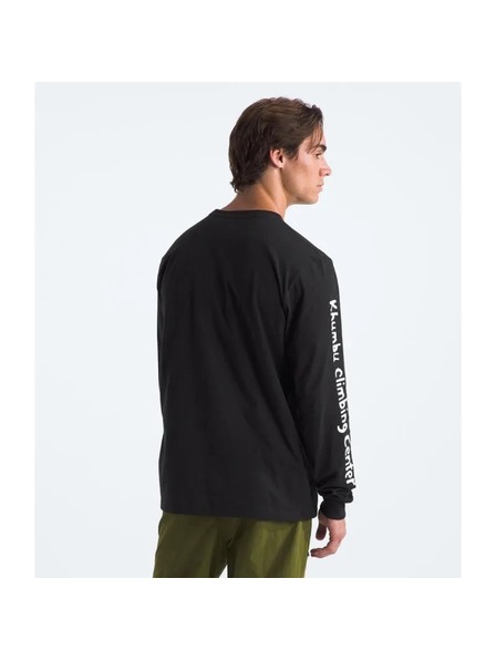The North Face Tricou negru cu mânecă lungă pentru bărbați The North Face Climb