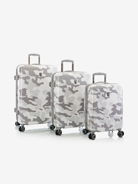 Heys Set de trei valize albe Heys White Camo S,M,L