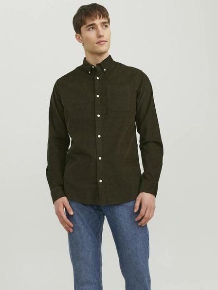 Jack & Jones Cămașă de catifea Jack & Jones Khaki pentru bărbați