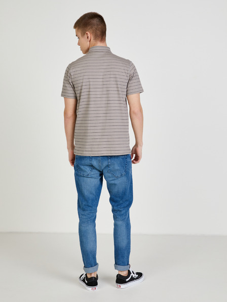 LERROS Tricou polo cu dungi gri deschis LERROS