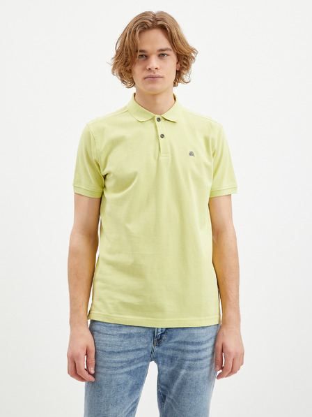LERROS Tricou polo galben pentru bărbați LERROS