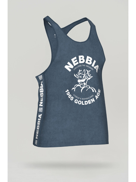 Nebbia Tricou spălăcit cu mușchi pe spate GOLDEN AGE 791 M,albastru