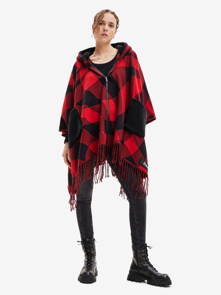 Desigual Poncho în carouri Desigual Checkys Arenal/Zipper pentru femei